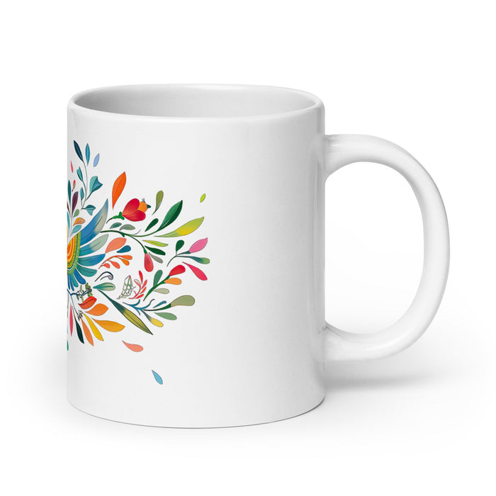 Arleth Exclusive Name Art Piece Home Office Work Coffee Mug Mexican Spanish Pride Gift Cup One - Of - A - Kind Calligraphy White Glossy Mug | A20 - Mexicada