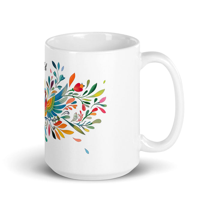 Arleth Exclusive Name Art Piece Home Office Work Coffee Mug Mexican Spanish Pride Gift Cup One-Of-A-Kind Calligraphy White Glossy Mug | A20 Mexicada 15 oz