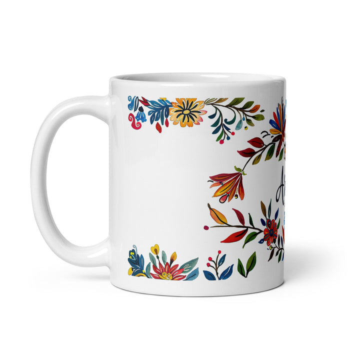 Arleth Exclusive Name Art Piece Home Office Work Coffee Mug Mexican Spanish Pride Gift Cup One - Of - A - Kind Calligraphy White Glossy Mug | A22 - Mexicada