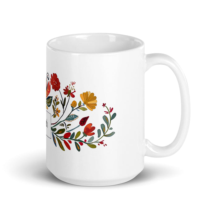 Arleth Exclusive Name Art Piece Home Office Work Coffee Mug Mexican Spanish Pride Gift Cup One - Of - A - Kind Calligraphy White Glossy Mug | A23 - Mexicada