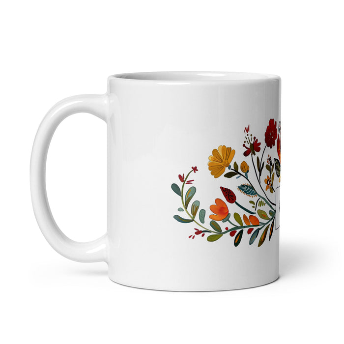 Arleth Exclusive Name Art Piece Home Office Work Coffee Mug Mexican Spanish Pride Gift Cup One - Of - A - Kind Calligraphy White Glossy Mug | A23 - Mexicada