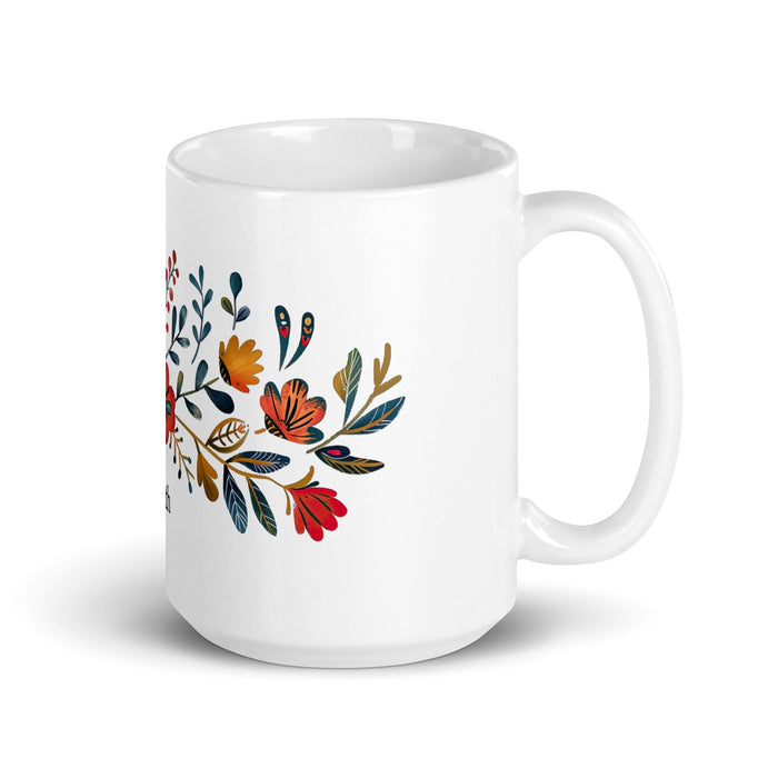 Arleth Exclusive Name Art Piece Home Office Work Coffee Mug Mexican Spanish Pride Gift Cup One-Of-A-Kind Calligraphy White Glossy Mug | A24 Mexicada 15 oz