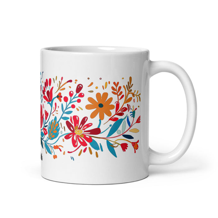 Arleth Exclusive Name Art Piece Home Office Work Coffee Mug Mexican Spanish Pride Gift Cup One - Of - A - Kind Calligraphy White Glossy Mug | A26 - Mexicada