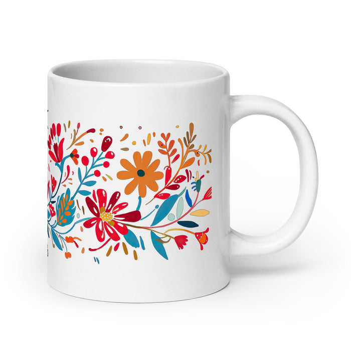 Arleth Exclusive Name Art Piece Home Office Work Coffee Mug Mexican Spanish Pride Gift Cup One - Of - A - Kind Calligraphy White Glossy Mug | A26 - Mexicada