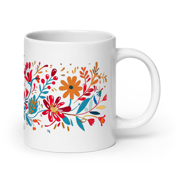 Arleth Exclusive Name Art Piece Home Office Work Coffee Mug Mexican Spanish Pride Gift Cup One-Of-A-Kind Calligraphy White Glossy Mug | A26 Mexicada 20 oz