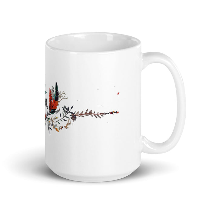 Arleth Exclusive Name Art Piece Home Office Work Coffee Mug Mexican Spanish Pride Gift Cup One - Of - A - Kind Calligraphy White Glossy Mug | A27 - Mexicada