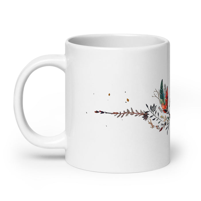 Arleth Exclusive Name Art Piece Home Office Work Coffee Mug Mexican Spanish Pride Gift Cup One - Of - A - Kind Calligraphy White Glossy Mug | A27 - Mexicada