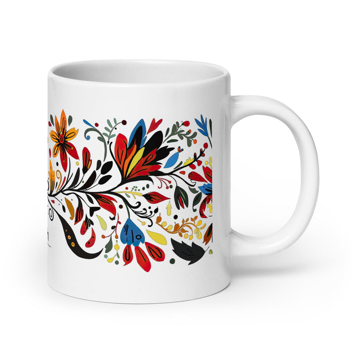 Arleth Exclusive Name Art Piece Home Office Work Coffee Mug Mexican Spanish Pride Gift Cup One - Of - A - Kind Calligraphy White Glossy Mug | A28 - Mexicada