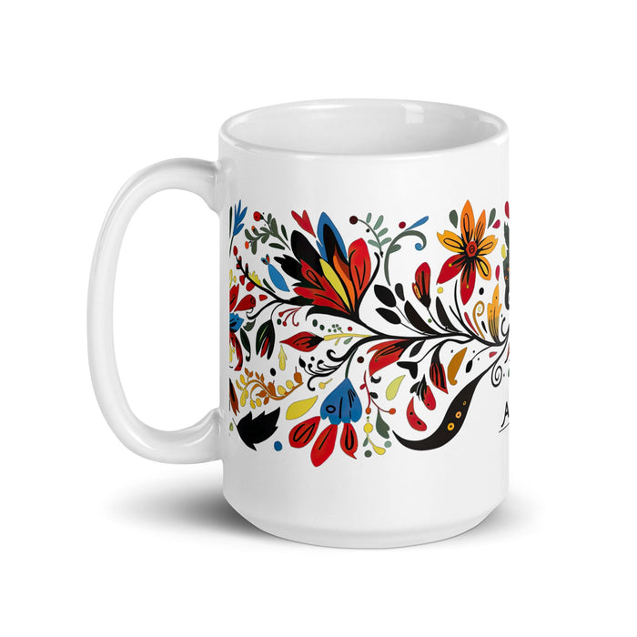 Arleth Exclusive Name Art Piece Home Office Work Coffee Mug Mexican Spanish Pride Gift Cup One - Of - A - Kind Calligraphy White Glossy Mug | A28 - Mexicada