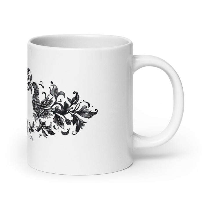 Arleth Exclusive Name Art Piece Home Office Work Coffee Mug Mexican Spanish Pride Gift Cup One - Of - A - Kind Calligraphy White Glossy Mug | A29 - Mexicada