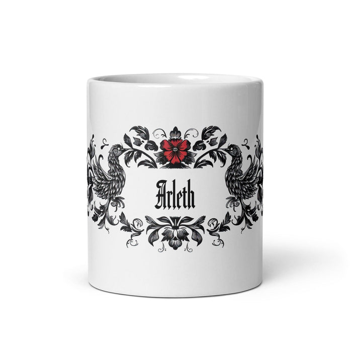 Arleth Exclusive Name Art Piece Home Office Work Coffee Mug Mexican Spanish Pride Gift Cup One-Of-A-Kind Calligraphy White Glossy Mug | A29 Mexicada