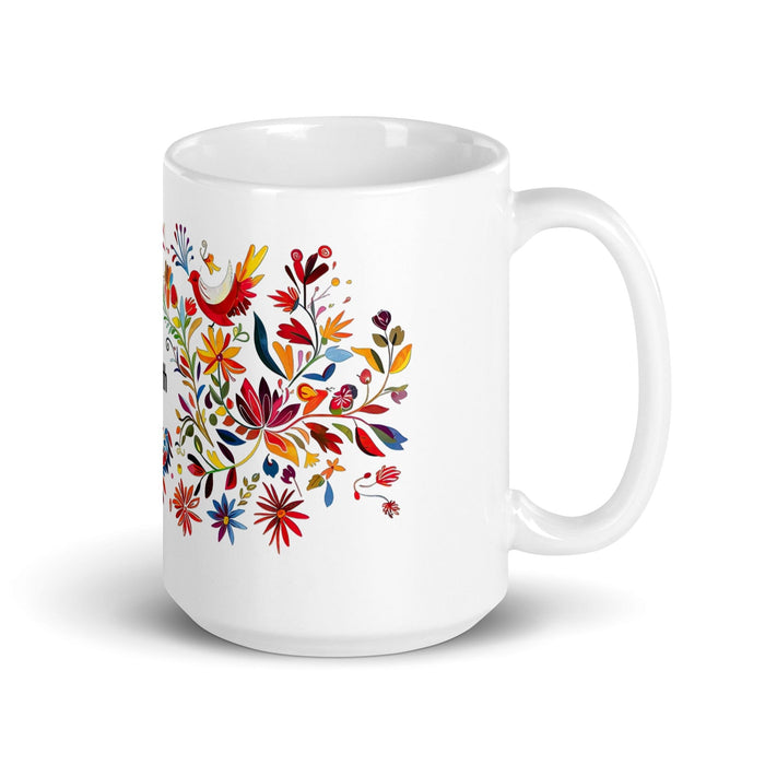 Arleth Exclusive Name Art Piece Home Office Work Coffee Mug Mexican Spanish Pride Gift Cup One - Of - A - Kind Calligraphy White Glossy Mug | A31 - Mexicada