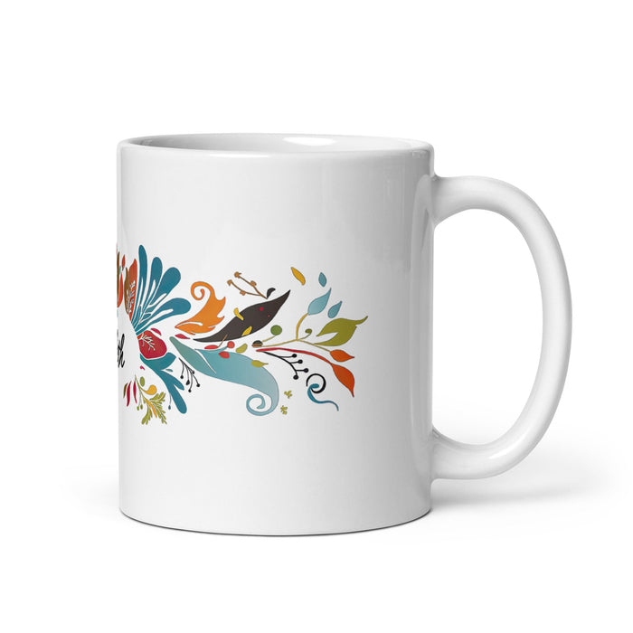 Arleth Exclusive Name Art Piece Home Office Work Coffee Mug Mexican Spanish Pride Gift Cup One - Of - A - Kind Calligraphy White Glossy Mug | A5 - Mexicada