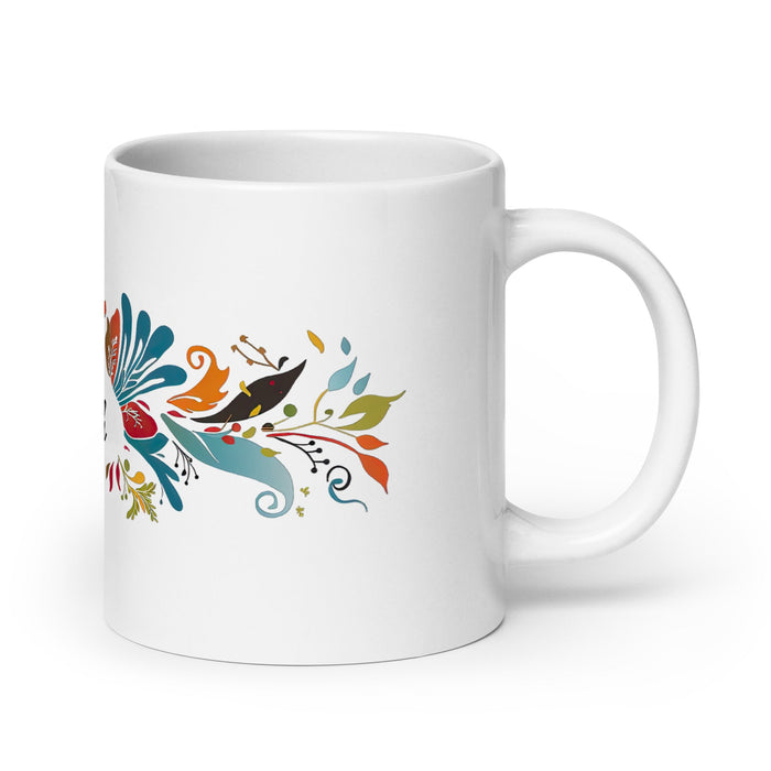 Arleth Exclusive Name Art Piece Home Office Work Coffee Mug Mexican Spanish Pride Gift Cup One - Of - A - Kind Calligraphy White Glossy Mug | A5 - Mexicada