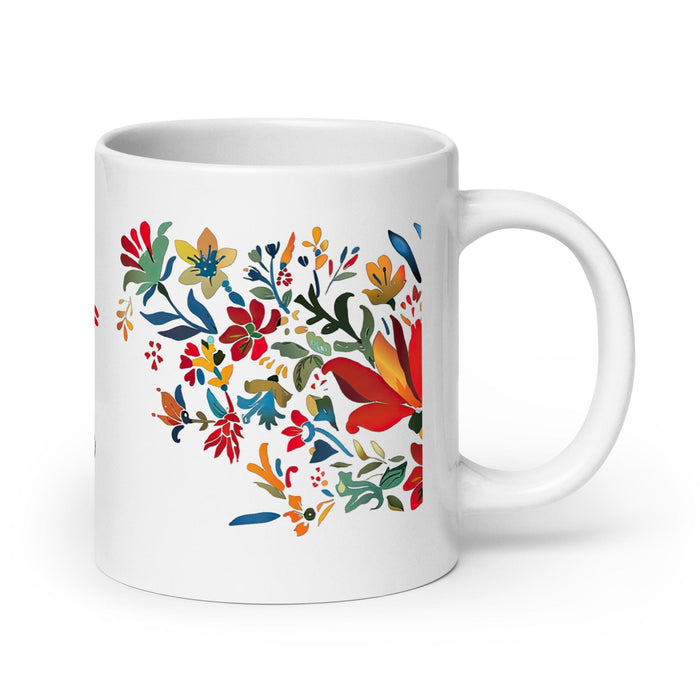 Arleth Exclusive Name Art Piece Home Office Work Coffee Mug Mexican Spanish Pride Gift Cup One-Of-A-Kind Calligraphy White Glossy Mug | A6 Mexicada 20 oz