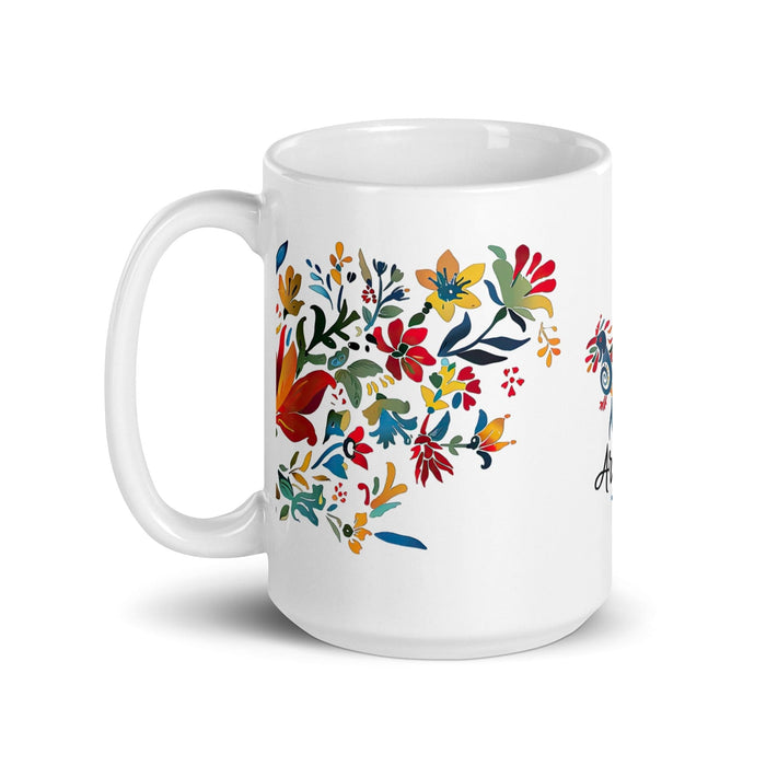 Arleth Exclusive Name Art Piece Home Office Work Coffee Mug Mexican Spanish Pride Gift Cup One-Of-A-Kind Calligraphy White Glossy Mug | A6 Mexicada