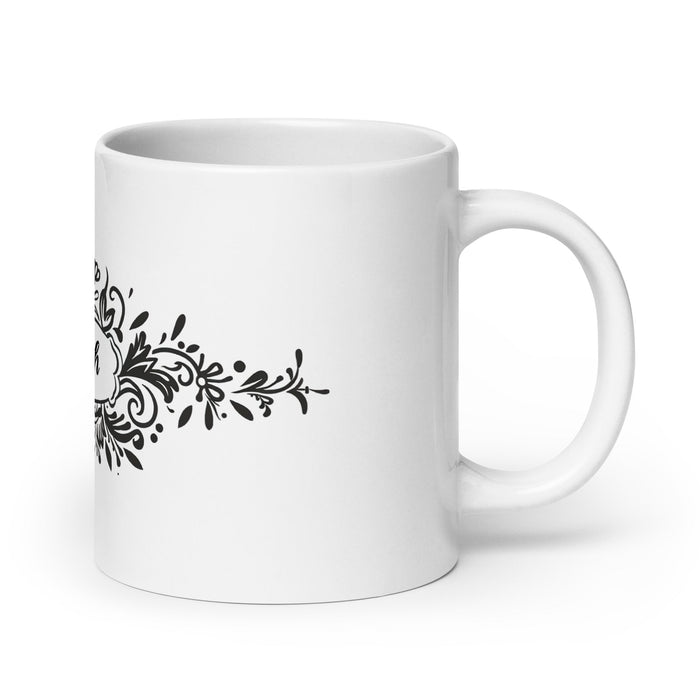 Arleth Exclusive Name Art Piece Home Office Work Coffee Mug Mexican Spanish Pride Gift Cup One - Of - A - Kind Calligraphy White Glossy Mug | A8 - Mexicada