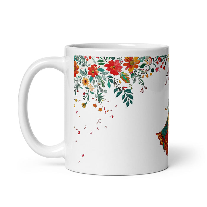 Arleth Exclusive Name Art Piece Home Office Work Coffee Mug Mexican Spanish Pride Gift Cup One - Of - A - Kind Calligraphy White Glossy Mug | A9 - Mexicada