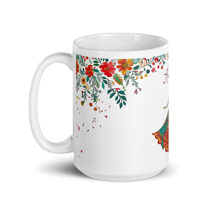 Arleth Exclusive Name Art Piece Home Office Work Coffee Mug Mexican Spanish Pride Gift Cup One - Of - A - Kind Calligraphy White Glossy Mug | A9 - Mexicada