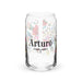 Arturo Exclusive Name Art Piece Can - Shaped Glass Home Office Work Mexican Spanish Pride Gift Cup One - Of - A - Kind Calligraphy Glass | A3 - Mexicada