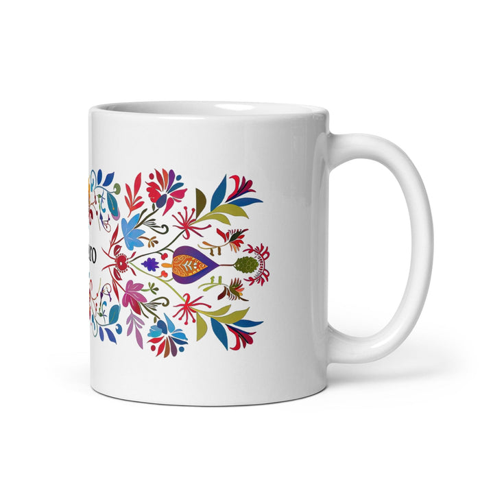 Arturo Exclusive Name Art Piece Home Office Work Coffee Mug Mexican Spanish Pride Gift Cup One-Of-A-Kind Calligraphy White Glossy Mug | A2 Mexicada 11 oz