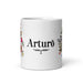 Arturo Exclusive Name Art Piece Home Office Work Coffee Mug Mexican Spanish Pride Gift Cup One - Of - A - Kind Calligraphy White Glossy Mug | A3 - Mexicada