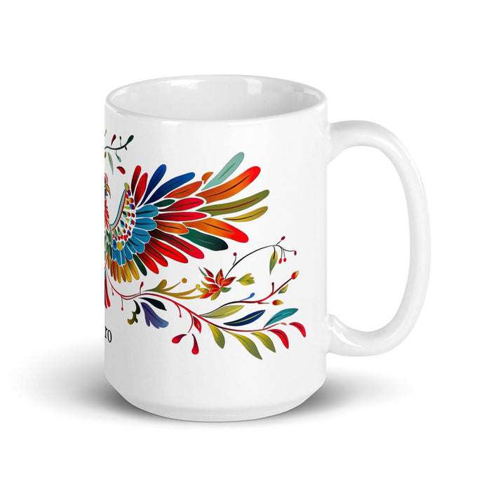 Arturo Exclusive Name Art Piece Home Office Work Coffee Mug Mexican Spanish Pride Gift Cup One-Of-A-Kind Calligraphy White Glossy Mug | A7 Mexicada 15 oz