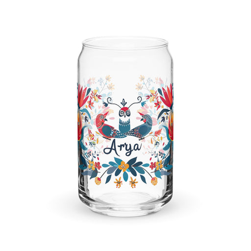 Arya Exclusive Name Art Piece Can - Shaped Glass Home Office Work Mexican Spanish Pride Gift Cup One - Of - A - Kind Calligraphy Glass | A16 - Mexicada