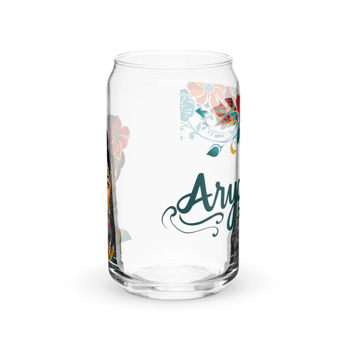 Arya Exclusive Name Art Piece Can - Shaped Glass Home Office Work Mexican Spanish Pride Gift Cup One - Of - A - Kind Calligraphy Glass | A9 - Mexicada