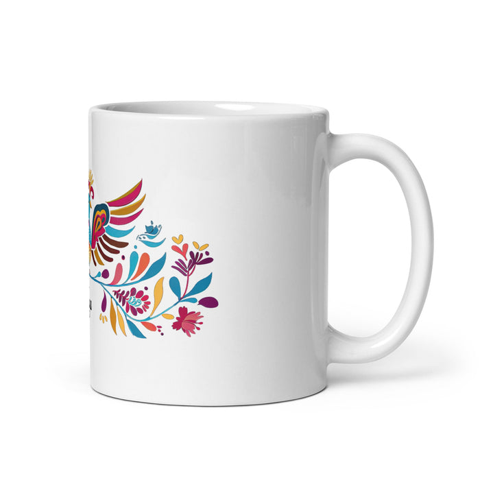 Arya Exclusive Name Art Piece Home Office Work Coffee Mug Mexican Spanish Pride Gift Cup One - Of - A - Kind Calligraphy White Glossy Mug | A1 - Mexicada