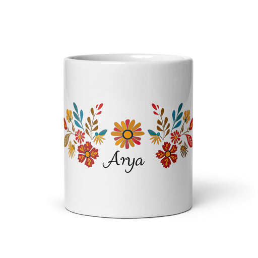 Arya Exclusive Name Art Piece Home Office Work Coffee Mug Mexican Spanish Pride Gift Cup One - Of - A - Kind Calligraphy White Glossy Mug | A10 - Mexicada