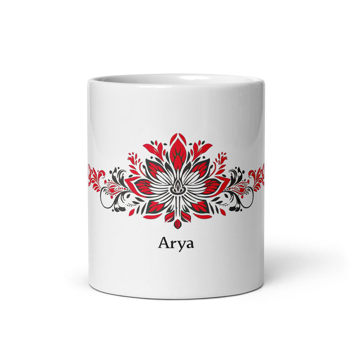 Arya Exclusive Name Art Piece Home Office Work Coffee Mug Mexican Spanish Pride Gift Cup One - Of - A - Kind Calligraphy White Glossy Mug | A12 - Mexicada