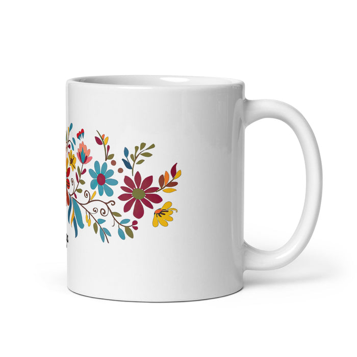 Arya Exclusive Name Art Piece Home Office Work Coffee Mug Mexican Spanish Pride Gift Cup One - Of - A - Kind Calligraphy White Glossy Mug | A14 - Mexicada