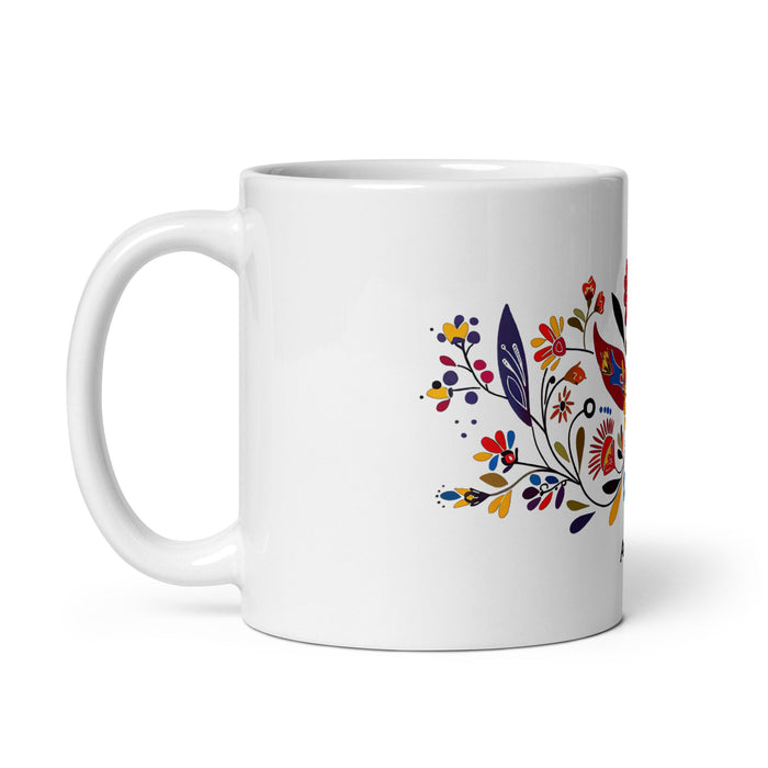 Arya Exclusive Name Art Piece Home Office Work Coffee Mug Mexican Spanish Pride Gift Cup One - Of - A - Kind Calligraphy White Glossy Mug | A15 - Mexicada