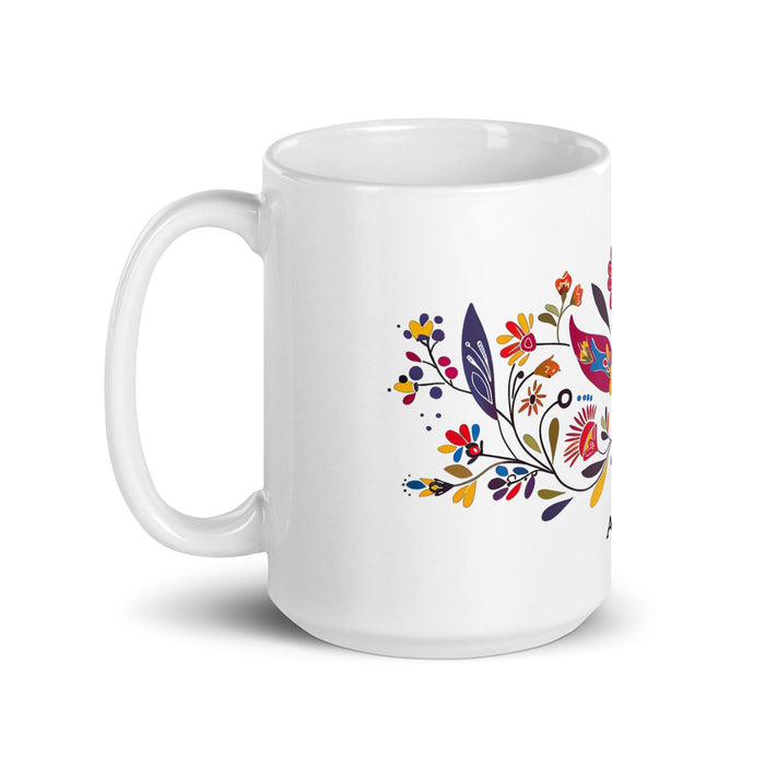 Arya Exclusive Name Art Piece Home Office Work Coffee Mug Mexican Spanish Pride Gift Cup One-Of-A-Kind Calligraphy White Glossy Mug | A15 Mexicada