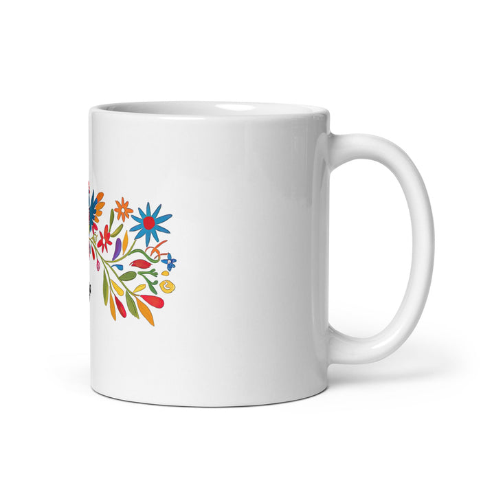 Arya Exclusive Name Art Piece Home Office Work Coffee Mug Mexican Spanish Pride Gift Cup One - Of - A - Kind Calligraphy White Glossy Mug | A19 - Mexicada