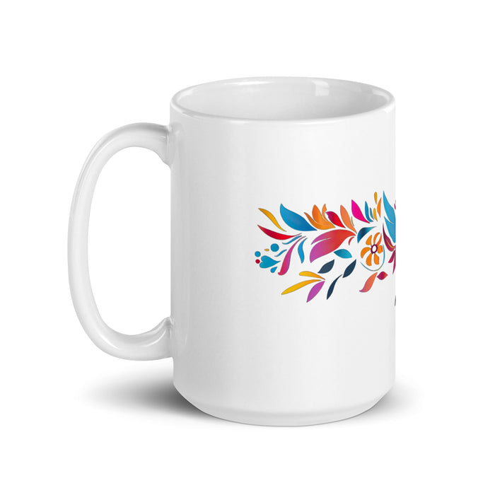 Arya Exclusive Name Art Piece Home Office Work Coffee Mug Mexican Spanish Pride Gift Cup One - Of - A - Kind Calligraphy White Glossy Mug | A20 - Mexicada