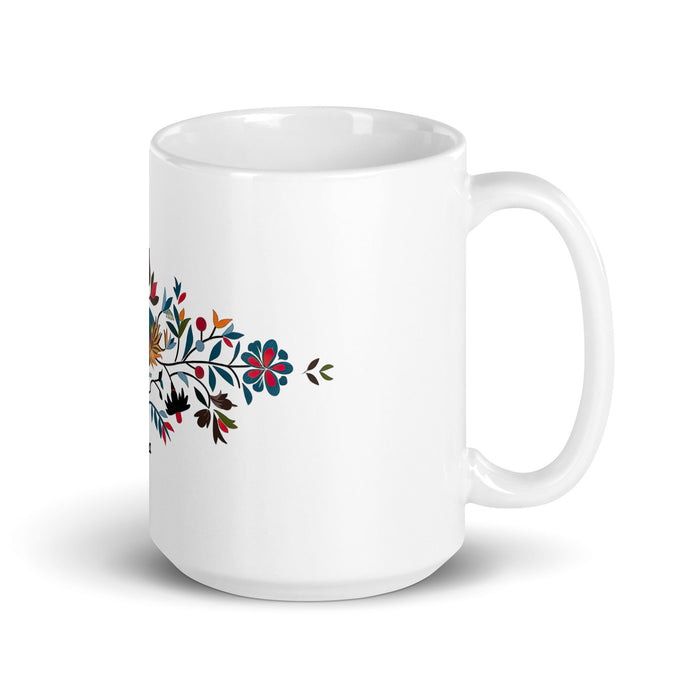 Arya Exclusive Name Art Piece Home Office Work Coffee Mug Mexican Spanish Pride Gift Cup One - Of - A - Kind Calligraphy White Glossy Mug | A22 - Mexicada