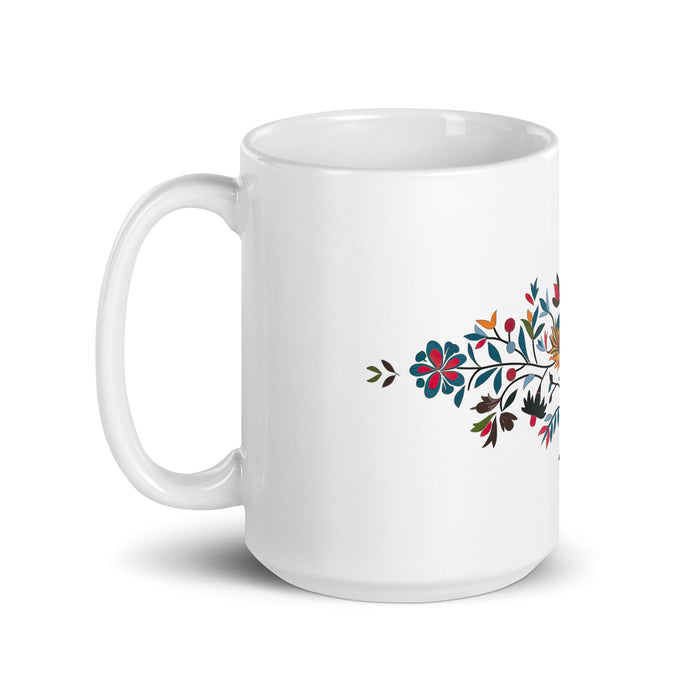 Arya Exclusive Name Art Piece Home Office Work Coffee Mug Mexican Spanish Pride Gift Cup One - Of - A - Kind Calligraphy White Glossy Mug | A22 - Mexicada