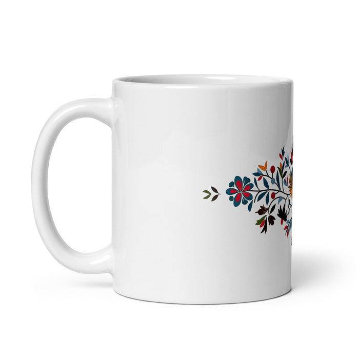 Arya Exclusive Name Art Piece Home Office Work Coffee Mug Mexican Spanish Pride Gift Cup One - Of - A - Kind Calligraphy White Glossy Mug | A22 - Mexicada