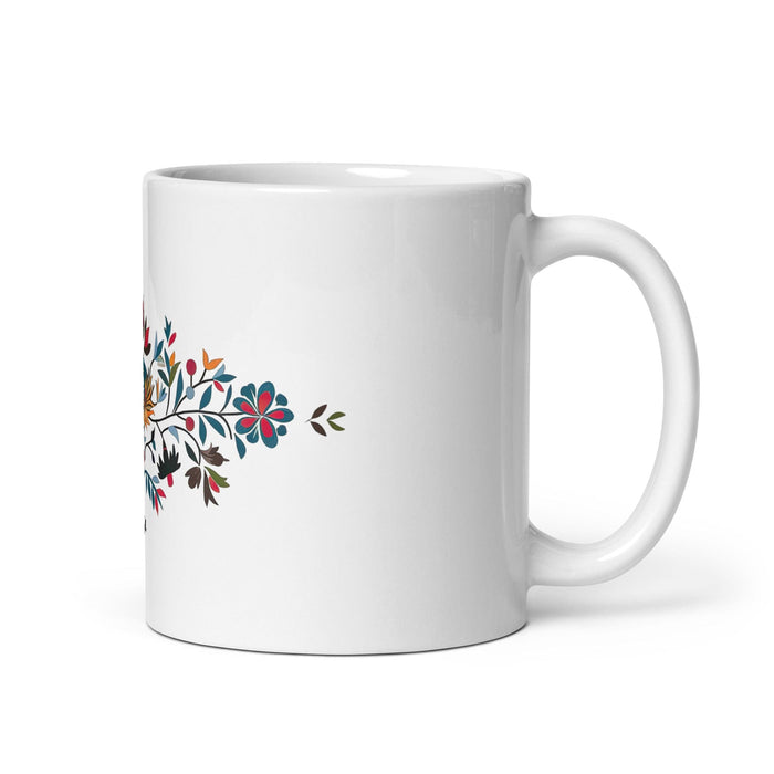 Arya Exclusive Name Art Piece Home Office Work Coffee Mug Mexican Spanish Pride Gift Cup One-Of-A-Kind Calligraphy White Glossy Mug | A22 Mexicada 11 oz