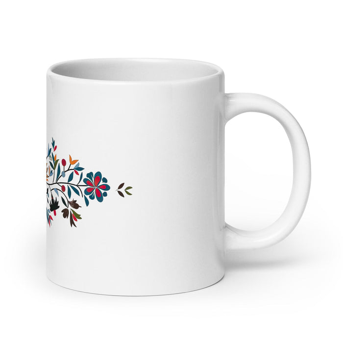 Arya Exclusive Name Art Piece Home Office Work Coffee Mug Mexican Spanish Pride Gift Cup One-Of-A-Kind Calligraphy White Glossy Mug | A22 Mexicada 20 oz