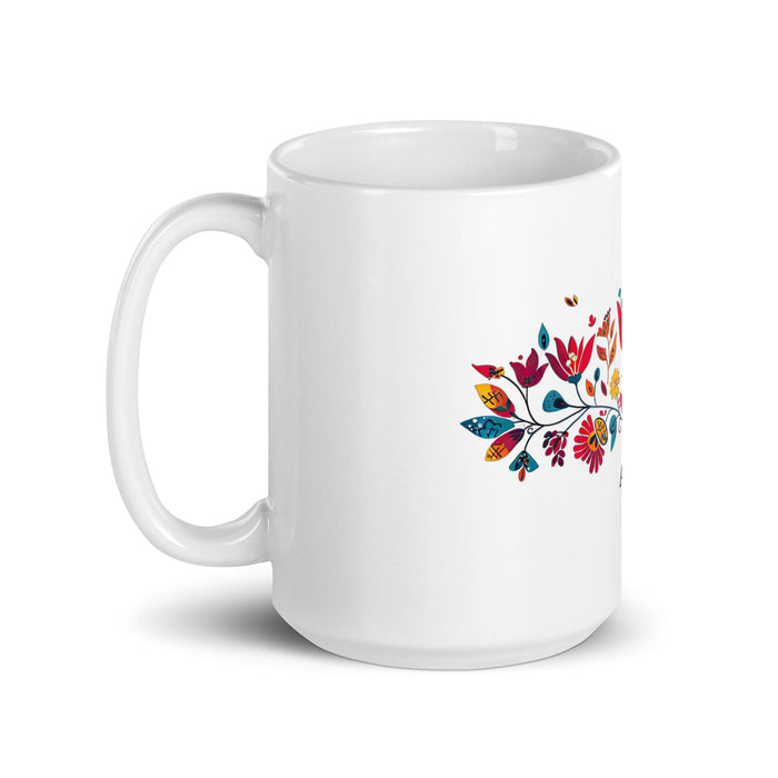 Arya Exclusive Name Art Piece Home Office Work Coffee Mug Mexican Spanish Pride Gift Cup One - Of - A - Kind Calligraphy White Glossy Mug | A27 - Mexicada