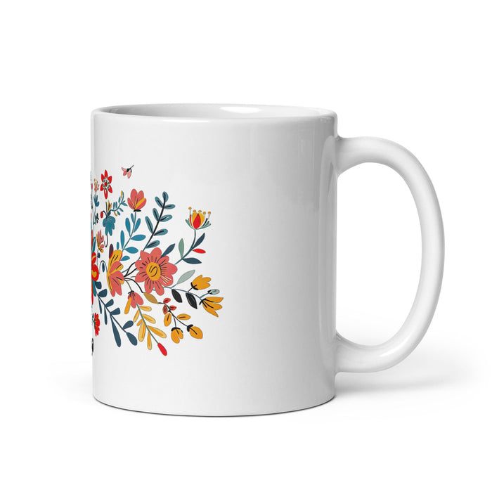 Arya Exclusive Name Art Piece Home Office Work Coffee Mug Mexican Spanish Pride Gift Cup One - Of - A - Kind Calligraphy White Glossy Mug | A5 - Mexicada