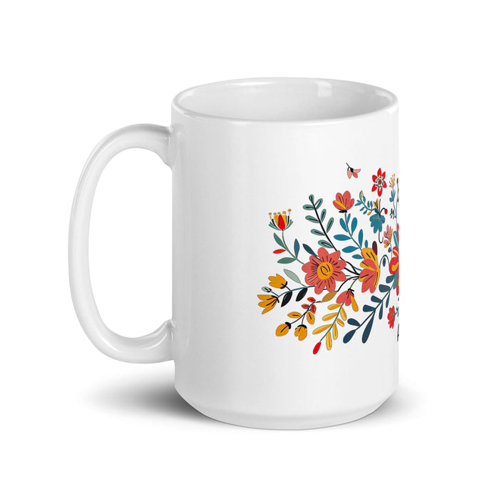 Arya Exclusive Name Art Piece Home Office Work Coffee Mug Mexican Spanish Pride Gift Cup One - Of - A - Kind Calligraphy White Glossy Mug | A5 - Mexicada