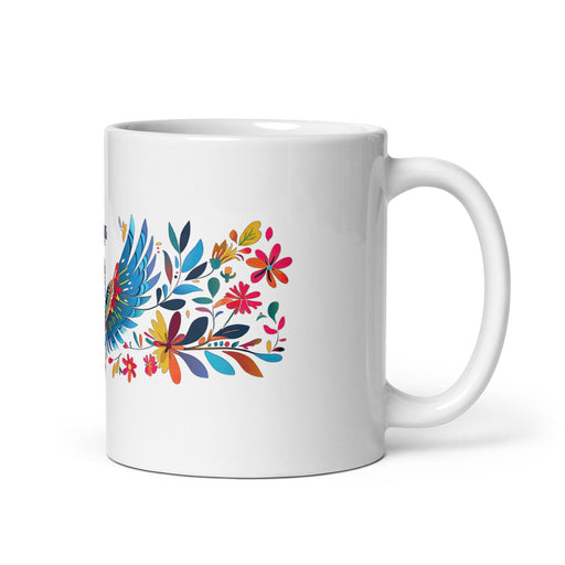 Arya Exclusive Name Art Piece Home Office Work Coffee Mug Mexican Spanish Pride Gift Cup One-Of-A-Kind Calligraphy White Glossy Mug | A8 Mexicada 11 oz