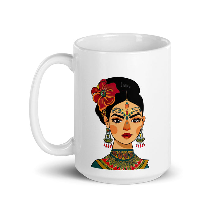 Arya Exclusive Name Art Piece Home Office Work Coffee Mug Mexican Spanish Pride Gift Cup One - Of - A - Kind Calligraphy White Glossy Mug | A9 - Mexicada