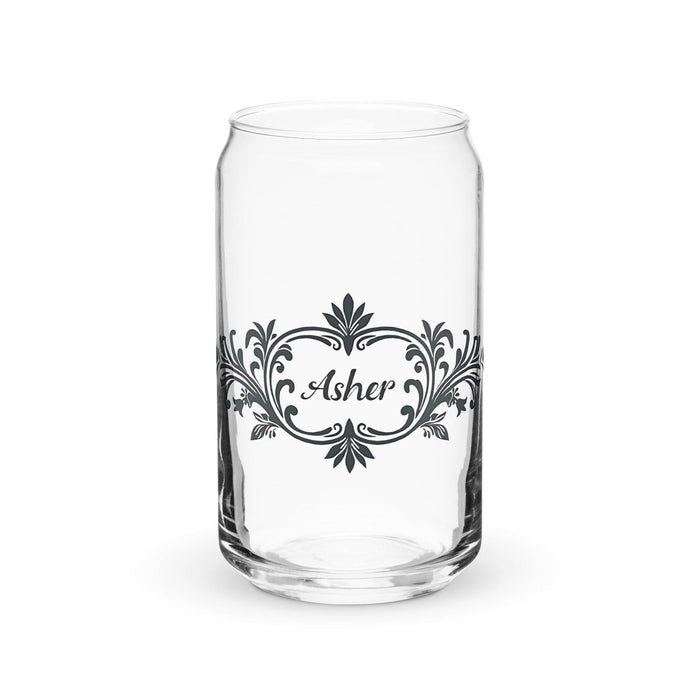 Asher Exclusive Name Art Piece Can-Shaped Glass Home Office Work Mexican Spanish Pride Gift Cup One-Of-A-Kind Calligraphy Glass | A13 Mexicada 16 oz (No Lid No Straw)