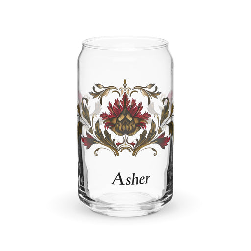 Asher Exclusive Name Art Piece Can - Shaped Glass Home Office Work Mexican Spanish Pride Gift Cup One - Of - A - Kind Calligraphy Glass | A17 - Mexicada