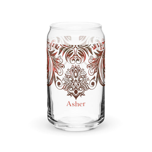 Asher Exclusive Name Art Piece Can - Shaped Glass Home Office Work Mexican Spanish Pride Gift Cup One - Of - A - Kind Calligraphy Glass | A22 - Mexicada